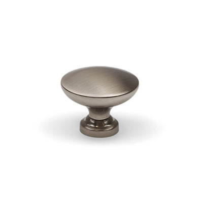 32mm Brushed Nickel Cabinet Knob Round Button Disc Pull Kitchen Bedroom Bathroom