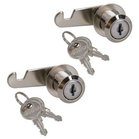 32mm Cam Lock Camlock Drawer Door Fastener Locker Cabinet Mailbox 2 Keys 2pc