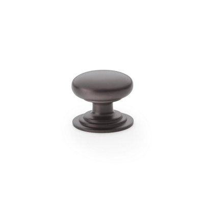 32mm Dark Bronze Cabinet Button Knobs Pull Layered Mushroom Kitchen
