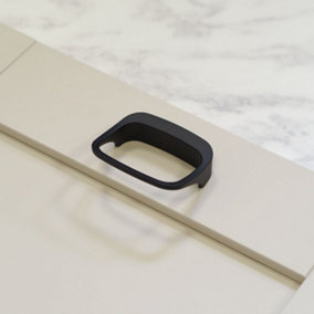32mm Matt Black Kitchen Cabinet Ring Pull Handle Bathroom Bedroom Door Drawer Ring Pull Wardrobe Dresser Furniture