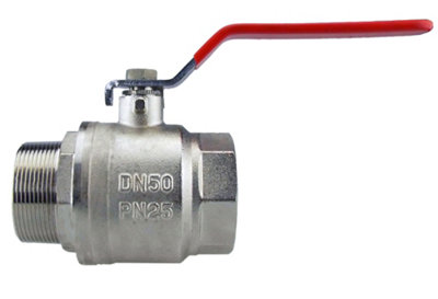 32mm MDPE compression water pipe fitting- full flow metal lever valve- universal hose connector - 4