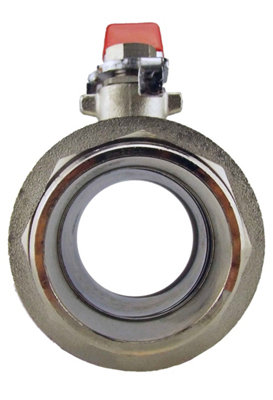 32mm MDPE compression water pipe fitting- full flow metal lever valve- universal hose connector - 5