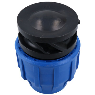 32MM MDPE END STOP WATER PIPE CAP SHUT-OFF COMPRESSION FITTING COUPLING 2PK