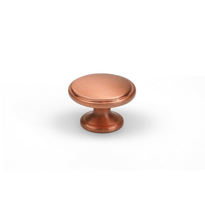 32mm Satin Copper Cabinet Knob Rose Gold Cupboard Door Drawer Pull Handle Bathroom Bedroom Furniture Replacement