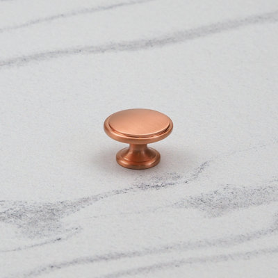 32MM SATIN COPPER CABINET KNOB ROSE GOLD CUPBOARD DOOR DRAWER PULL HANDLE  BATHROOM BEDROOM FURNITURE REPLACEMENT