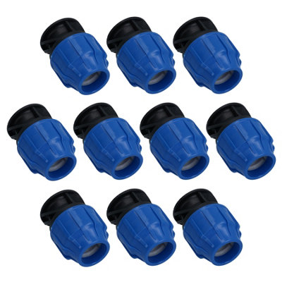 32mm x 1/2" MDPE Male Adapter Compression Coupling Fitting Water Pipe 10pk