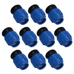 32mm x 1/2" MDPE Male Adapter Compression Coupling Fitting Water Pipe 10pk