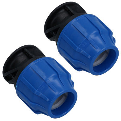 32mm x 1/2" MDPE Male Adapter Compression Coupling Fitting Water Pipe 2pk