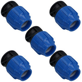 32mm x 1/2" MDPE Male Adapter Compression Coupling Fitting Water Pipe 5pk