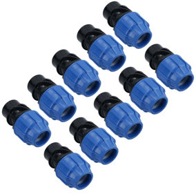 32mm x 1" MDPE Female Adapter Compression Coupling Fitting Water Pipe 10pk