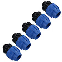 32mm x 1" MDPE Male Adapter Compression Coupling Fitting Water Pipe 5PK