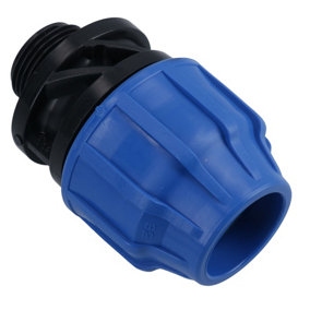 32mm x 1" MDPE Male Adapter Compression Coupling Fitting Water Pipe PN16