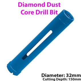 32mm x 150mm Diamond Core Drill Bit Hole Cutter For Brick Wall / Concrete Block