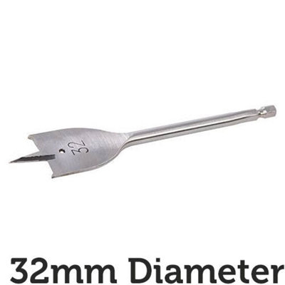 thumbnail image 2 of SabreCut 12mm-32mm Auger Drill Bits Set - Quad Flute Self Feed Hex Shank For Wood 2 of 5