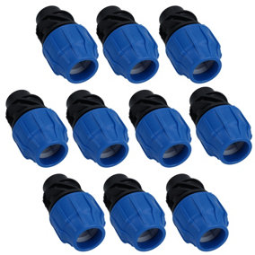 32mm x 3/4" MDPE Female Adapter Compression Coupling Fitting Water Pipe 10pk