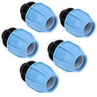 32mm x 3/4" MDPE Male Adapter Compression Coupling Fitting Water Pipe 5PK