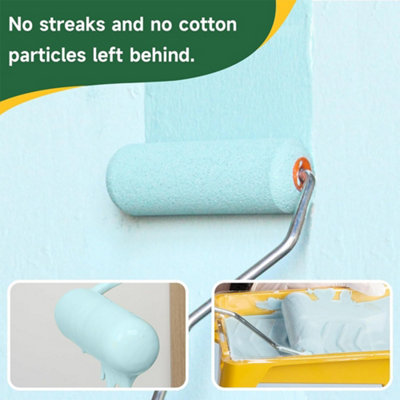 8Pcs Paint Roller Set 2inch Ini Foa Paint Roller With Handle And Paint Trays High-Density Foa