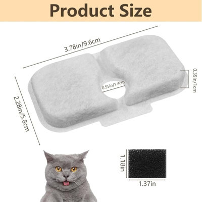 Lot De 16 Filtres Pour Fontaine à Chat PETLIBRO – Compatibles PLWF005, PLWF105, PLWF115, PLWF305