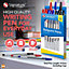 32pk Coloured Ballpoint Pen Set - Blue Pens, Red Pens, Black Ballpoint Pens for Stationery Sets - Biro Pens Multipack