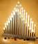33 LED Plastic Pipe Candle Tower Bridge Silver