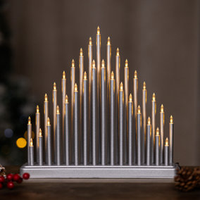 33 LED Silver Candle Bridge Light