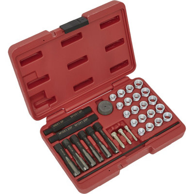 33 Piece Glow Plug Thread Repair Set 4 Sizes of Threaded Adaptors 6