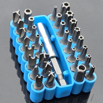 33 Piece Security Bit Set 25mm 1/4