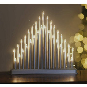 33 Pipe Christmas Candle Bridge - White