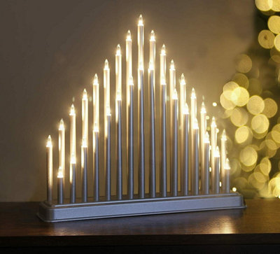 33 Pipe Christmas Candle Bridge - White