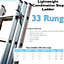 33 Rung Lightweight Combination Ladder Triple Extension / Step & Staircase Stair