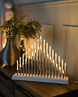 33 Twisted Pipe Christmas Candle Bridge - Silver