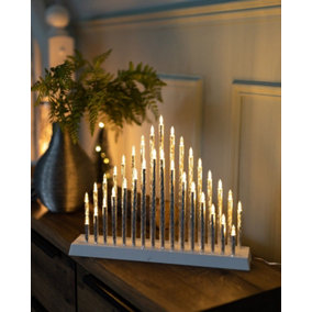 33 Twisted Pipe Christmas Candle Bridge - Silver