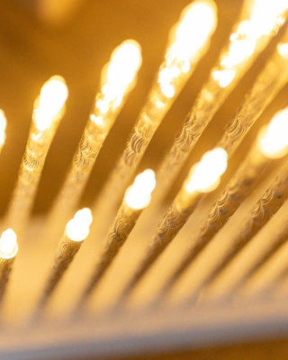 33 Twisted Pipe Christmas Candle Bridge - Silver - 3