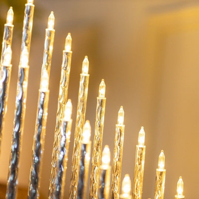 33 Twisted Pipe Christmas Candle Bridge - Silver - 5