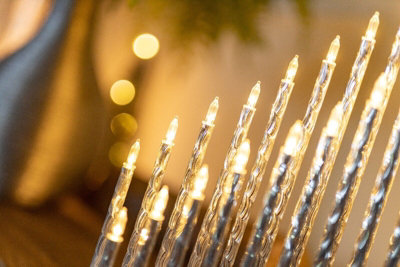 33 Twisted Pipe Christmas Candle Bridge - Silver - 6