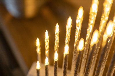 33 Twisted Pipe Christmas Candle Bridge - Silver - 7
