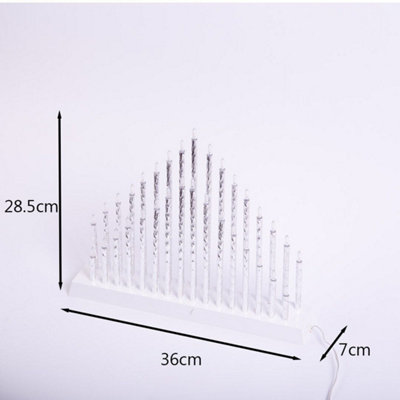 33 Twisted Pipe Christmas Candle Bridge - Silver - 9