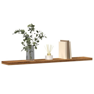 B&Q -  Bookshelf Boards 4 Pcs Old Wood 60X10X1.5 Cm Engineered Wood
