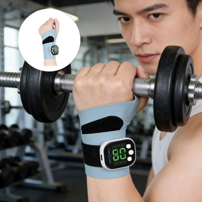 Amorly 1 Pack Blue Portable Limb Massager, Rechargeable Electric Massage Wrap For Arms And Legs