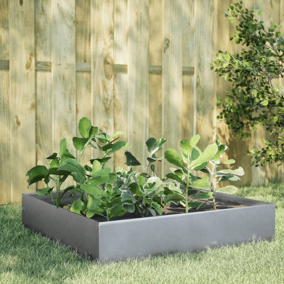 B&Q -  Garden Raised Bed 100X100X33.5 Cm Galvanised Steel
