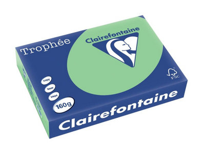 Clairefontaine A4 160Gsm Natural Green Trophee Card (Pack Of 250) from B&Q