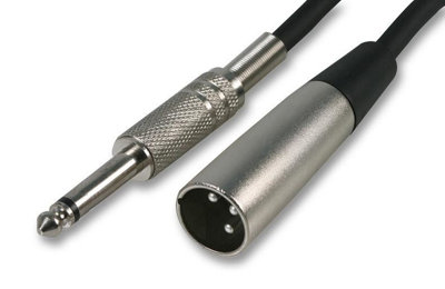 ProSignal Pro Signal6.35mm (1/4") Mono Jack Plug To 3 Pin Xlr Plug Lead5M Black from B&Q