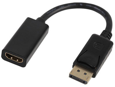 B&Q -  Pro SignalDisplayport Male-To-Hdmi Female AdaptorBlack