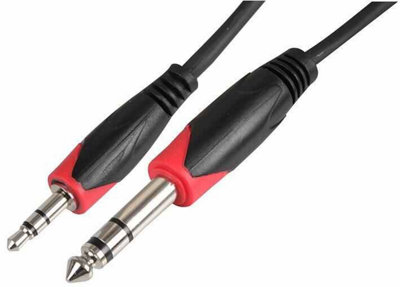 ProSignal Pro Signal3.5mm To 6.35mm (1/4") Stereo Jack Plug To Plug Lead1M Black from B&Q