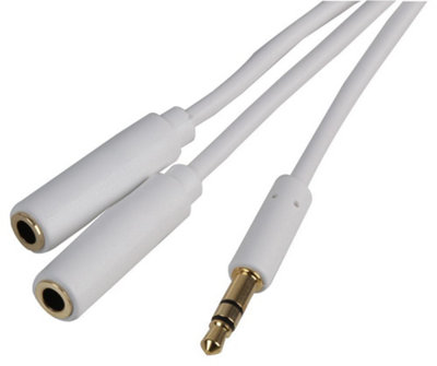 ProSignal Pro SignalSlim 3.5mm Stereo Plug To 2X 3.5mm Stereo Socket Splitter Lead2M from B&Q