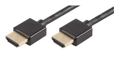 ProSignal Pro Signal - High Speed 4K Uhd Slim Hdmi Lead With Ethernet, 1M Black