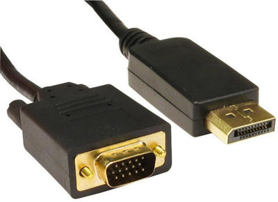 ProSignal Pro SignalDisplayport Male To Vga Male Lead2M Black from B&Q