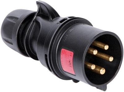 Pce32A415VCable Mount Cee Plug3P+N+EBlackIp44 from B&Q