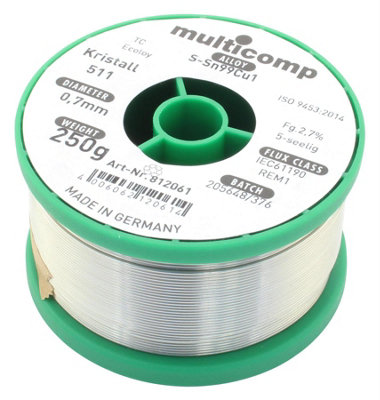 MulticompLead Free Solder Wire 0.7mm250G from B&Q