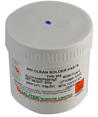 Qualitek818 Low Residue No-Clean Solder Paste from B&Q
